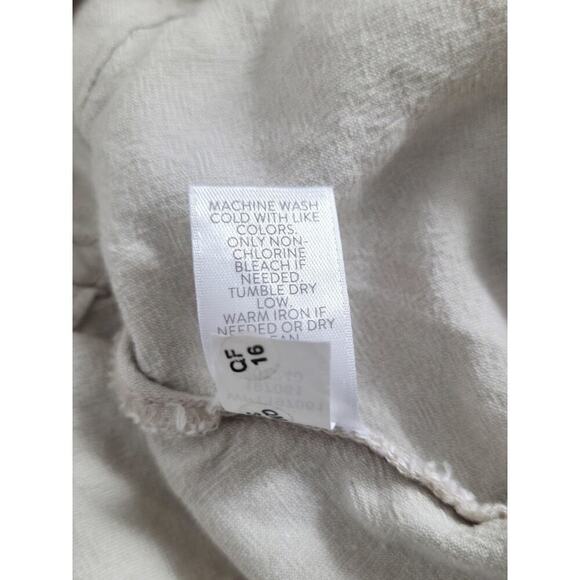 Pure Jill Beige Linen Blend‎ Draped Pants Womens Sz Large Lagenlook - Picture 5 of 6